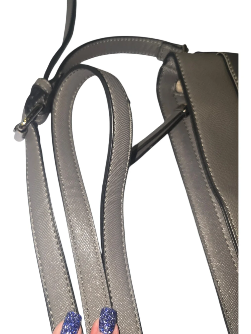Simply Noelle Compact Gray Crossbody Bag Everyday Style Nylon Body - Picture 9 of 12